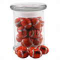 Abbot Glass Jar w/ Chocolate Footballs